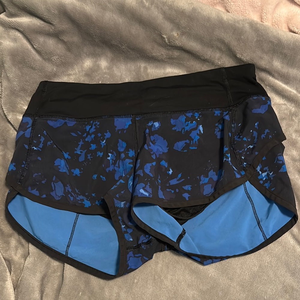 Lululemon Athletica Black and Blue Athletic Shorts
